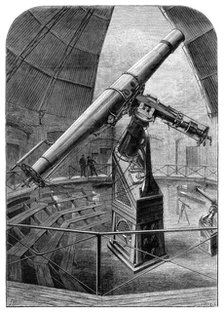 The Great Refracting Telescope constructed at Dublin for the Vienna Observatory, 1881.  Creator: W. I. Mosses.