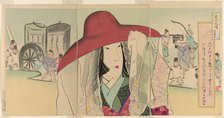 Sei Shonagon, from the series Ancient Patterns (Kodai moyo), Japan, Meiji period (1896-1912), 1896. Creator: Kobayashi Kiyochika.
