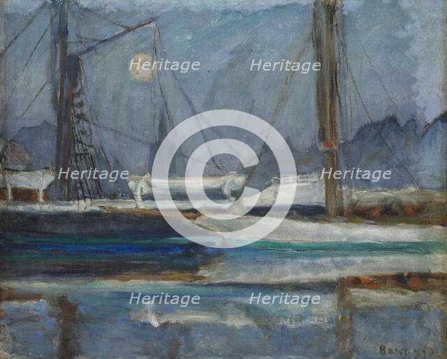 The yacht basin at Deauville, c1910. Creator: Bonnard; Pierre (1867-1947).