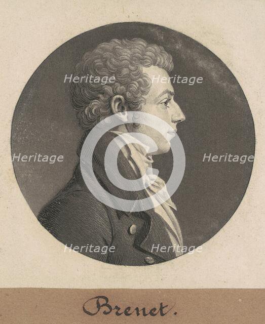 Henry Brunet, 1808. Creator: Charles Balthazar Julien Févret de Saint-Mémin.