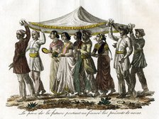 'Indian wedding procession', c19th century. Artist: Unknown