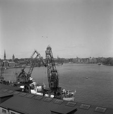 Stockholm harbour, Sweden, 1950. Artist: Torkel Lindeberg