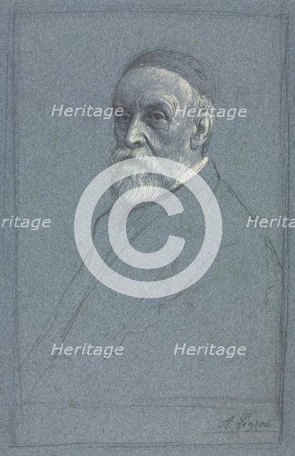 George Frederick Watts, R.A., c. 1877-1878. Creator: Alphonse Legros (French, 1837-1911).