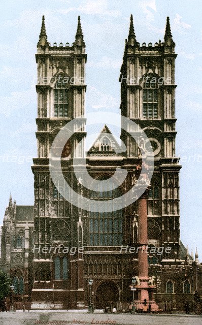 Westminster Abbey, London, early 20th century.Artist: J Beagles & Co