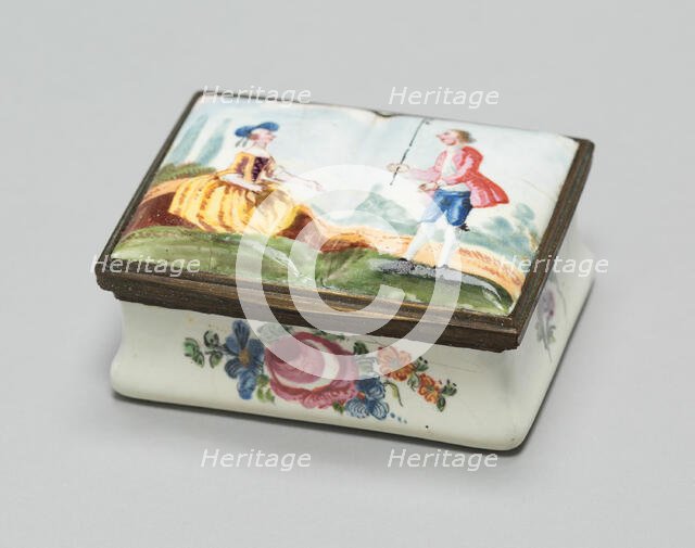 Double Snuff Box, South Staffordshire, c. 1770. Creator: Staffordshire Potteries.