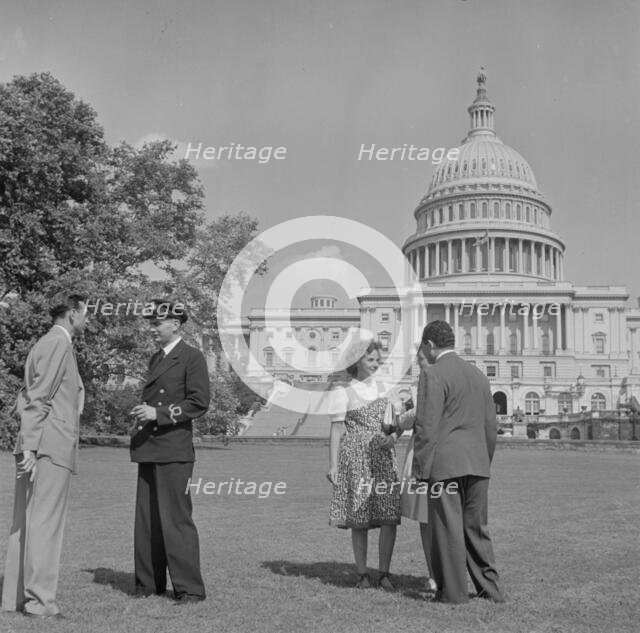 International student assembly, Washington, D.C, 1942. Creator: Gordon Parks.