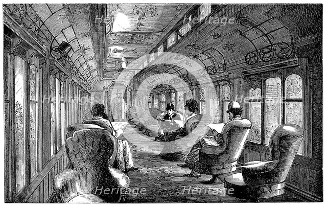 Pullman drawing room car on the Midland Railway, England ...