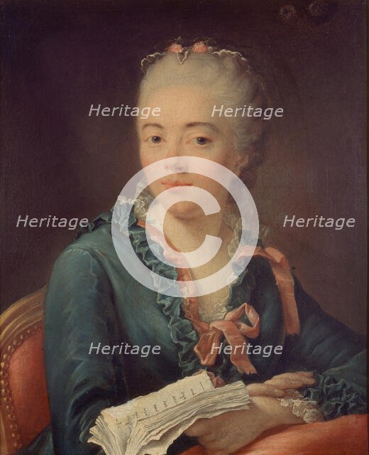 Portrait of a woman holding a book. Creator: Carle van Loo.