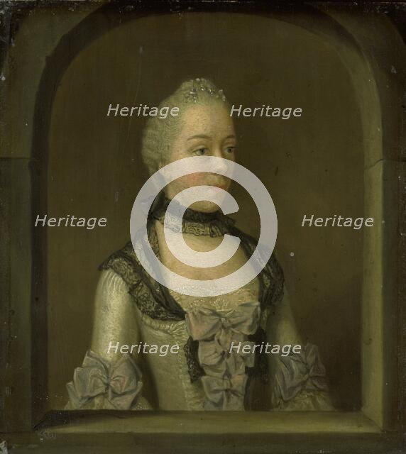 Portrait of Wilhelmina Hillegonda Schuyt, Wife of Joachim Rendorp, 1757-1768. Creator: Tibout Regters.