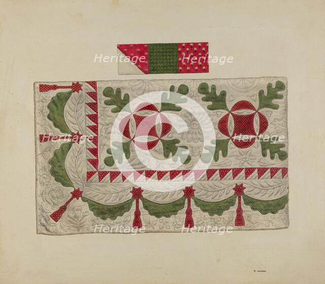 Quilt - Oak Leaf, c. 1937. Creator: Paul Ward.