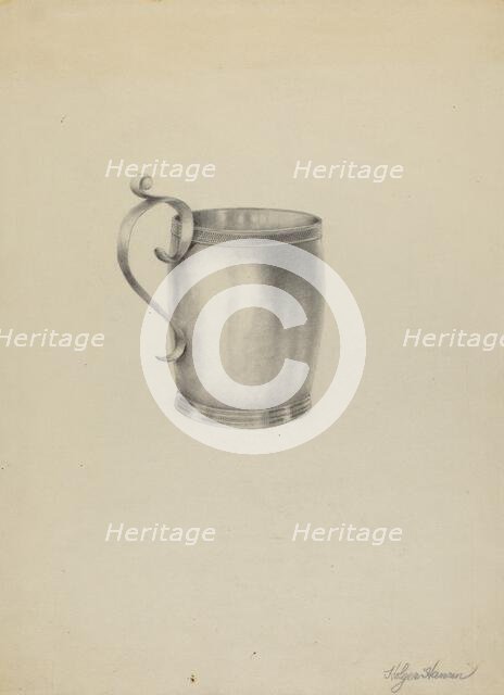 Silver Mug, c. 1986. Creator: Holger Hansen.