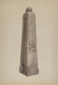 Gate Post, c. 1941. Creator: Edward DiGennero.