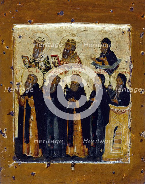 Eight saints. Creator: Moscow School.