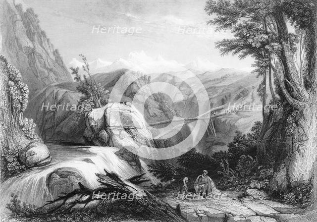 'View near Deobun', 1838. Creator: George Francis White.