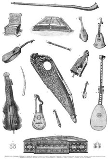 Musical Instruments at the South Kensington Museum, 1870. Creator: Unknown.