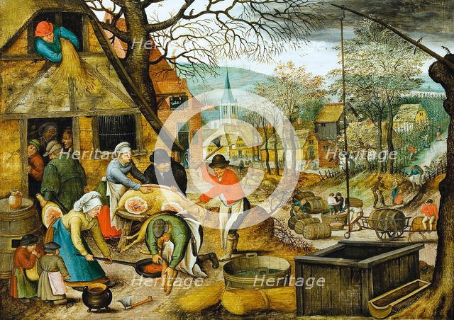 The Four Seasons: Autumn, Second half of the16th cen.. Creator: Brueghel, Pieter, the Younger (1564-1638).