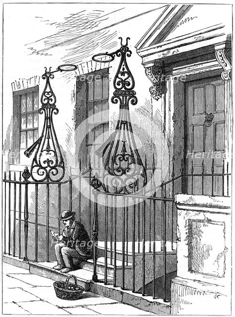 Extinguishers in Berkeley Square, London, 1891. Artist: Unknown