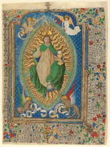 Leaf from a missal, about 1460. Creator: Antoine de Lonhy.