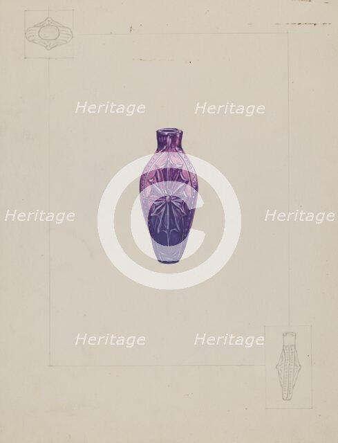 Stiegel Perfume Vial, c. 1936. Creator: John Jordan.