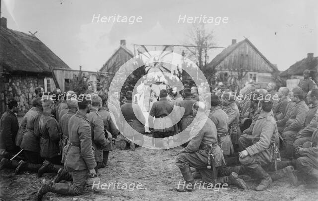 Mass for Germans before battle, between 1914 and c1915. Creator: Bain News Service.
