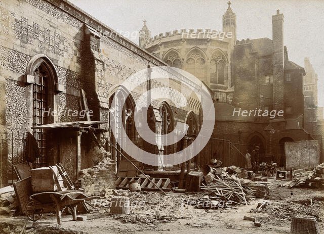 The church of St Bartholomew the Great; exterior view of the apse and the north side of Rahere's... Creators: Rev CF Fison, WF Taylor.