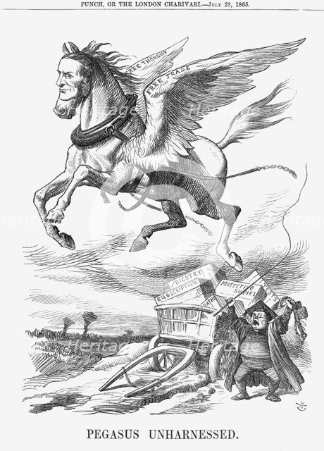 'Pegasus Unharnessed', 1865. Artist: John Tenniel