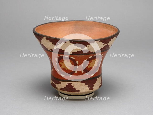 Cup Depicting Repeated Flower-Like Motifs, 180 B.C./A.D. 500. Creator: Unknown.