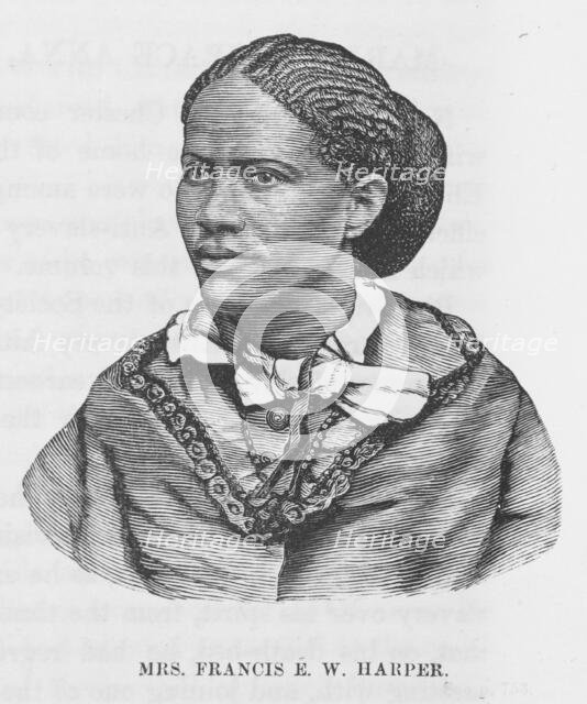 Earnest in the cause; Mrs. Frances E. W. Harper, 1872. Creator: Unknown.