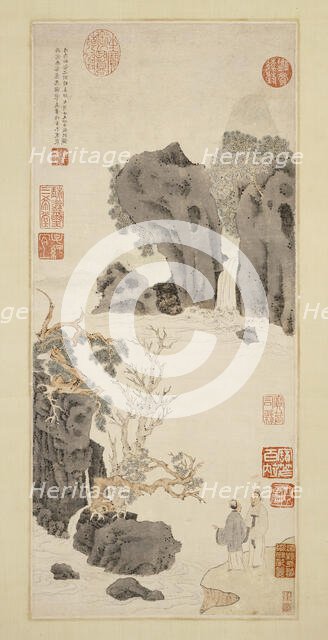 Old Trees by a Cold Waterfall, 1531. Creator: Wen Zhengming.