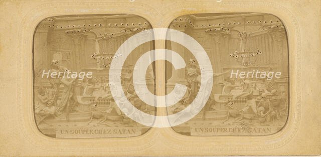 Sculpture entitled 'Un Souper chez Satan', 1860s. Creator: Adolphe Block.