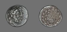 Hemidrachm (Coin) Depicting the God Zeus Amarios, before 222 BCE. Creator: Unknown.