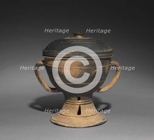 Lidded Cup with Strap Handles, 300s-400s. Creator: Unknown.