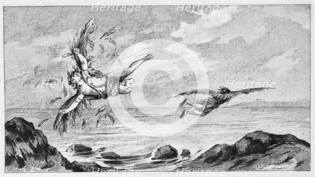 'Icarus and Daedalus', 1887. Artist: Bernard de Montfaucon