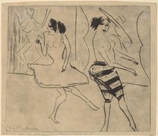 Dancers in Studio, 1911. Creator: Ernst Kirchner.