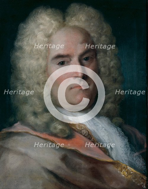 A Gentleman in a Gray Cape over a Gold-Embroidered Coat. Artist: Carriera, Rosalba Giovanna (1657-1757)