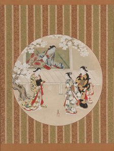 Parody of a scene from The Tale of Genji, early 18th century. Creator: Kawamata Tsuneyuki.