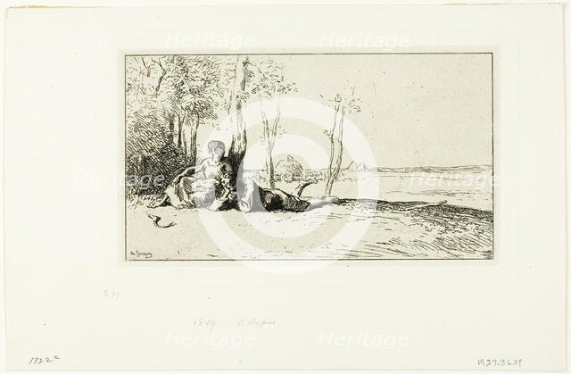 Reapers at Rest, 1849. Creator: Charles Emile Jacque.