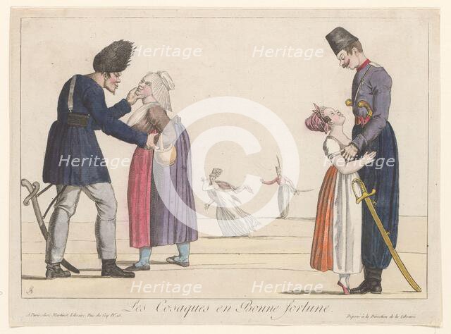 Cossacks on the love path, c.1814-c.1815. Creator: Adrien Pierre François Godefroy the Younger.