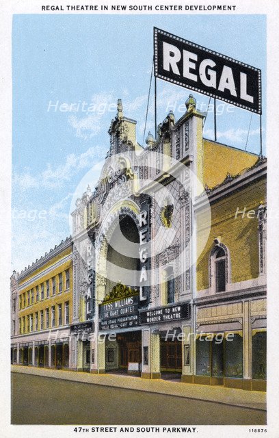 Regal Theatre in the New South Center Development, Chicago, Illinois, USA, 1928. Artist: Unknown