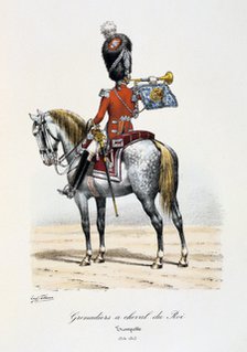 'Grenadiers à Cheval du Roi, Trumpeter', 1814-15. Artist: Eugene Titeux