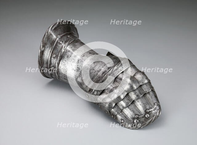 Mitten Gauntlet for the Right Hand, Flanders, c. 1520/30. Creator: Unknown.