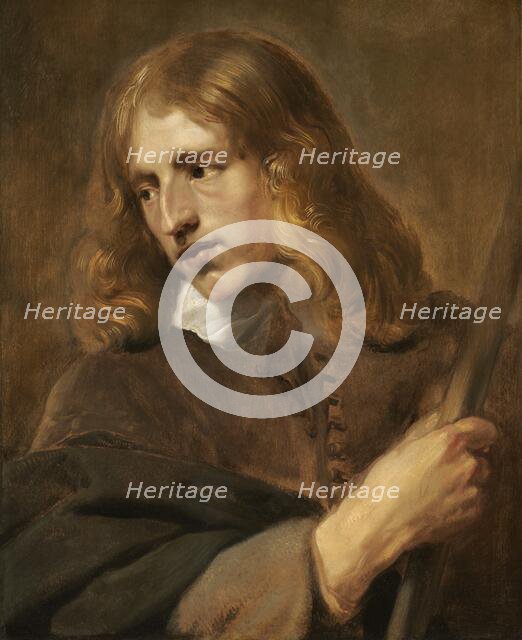 A Young Man Holding a Staff, 1640. Creator: Pieter Soutman.