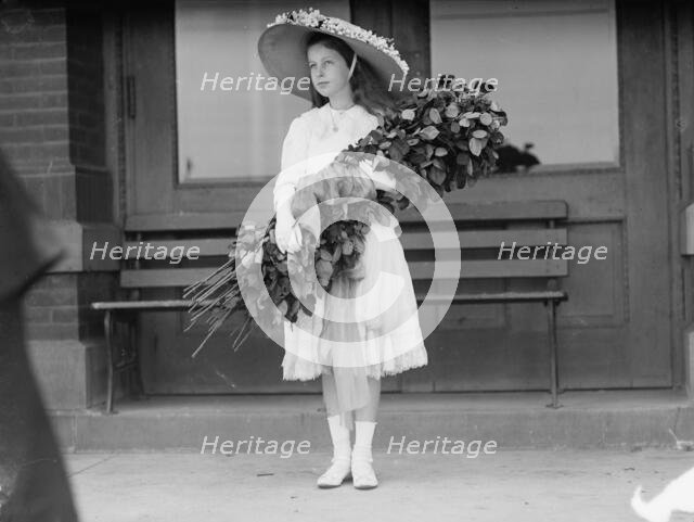 Claudia Lyon of Texas, Sponsor At Launching of U.S.S. Texas, May 18, 1912. Creator: Harris & Ewing.