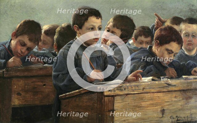 In the classroom, 1886. Creator: Martin des Amoignes, Paul Louis (1858-1925).