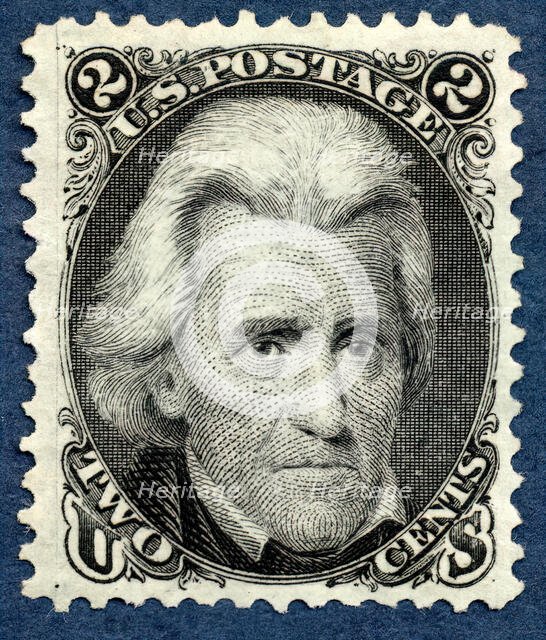 2c Andrew Jackson re-issue single, 1875. Creator: National Bank Note Company.
