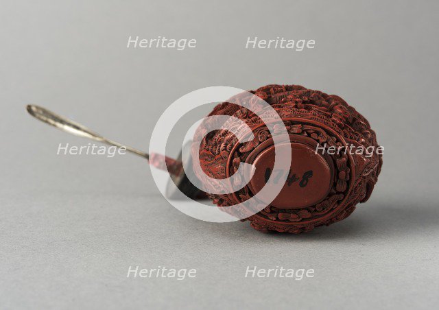 Lacquer snuff bottle, China, Qing dynasty, 1644-1911. Creator: Unknown.