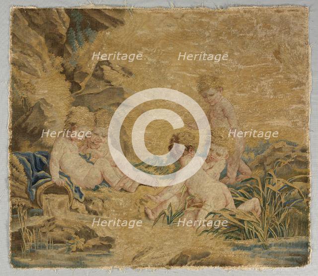Children Playing: The Bath, 1700s. Creator: Charron (French), workshop of ; François Boucher (French, 1703-1770), after a design by.