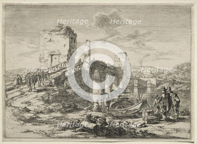 The Molle Bridge over the Tiber. Creator: Jan Both (Dutch, c. 1618-1652).