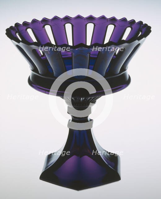 Compote on Stand, 1845/60. Creator: Boston and Sandwich Glass Company.