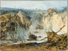 Waterfall, 1788. Creator: Louis Gabriel Moreau.